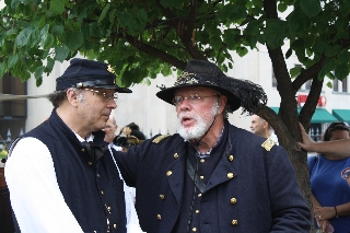 The Colonel insists the bugler must return to camp   